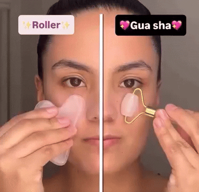 3 Piece Jade Rollers Set with Gua Sha