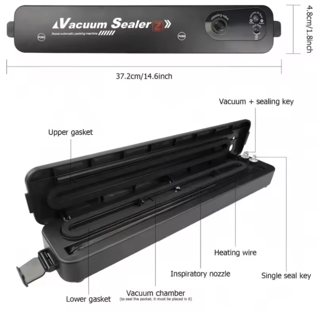 🍱✨ Vacuum Sealer – Keep Food Fresh, Longer! 🥦🥩