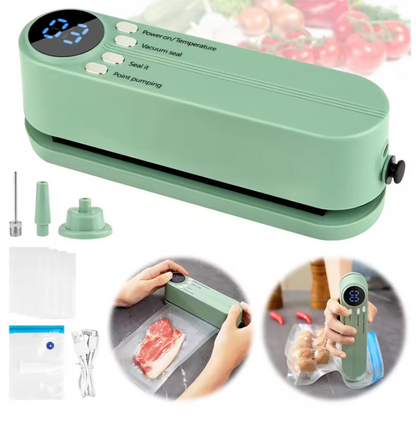 🛠️🍱 3-in-1 Vacuum Sealer – Seal, Inflate & Suction in One! ✨